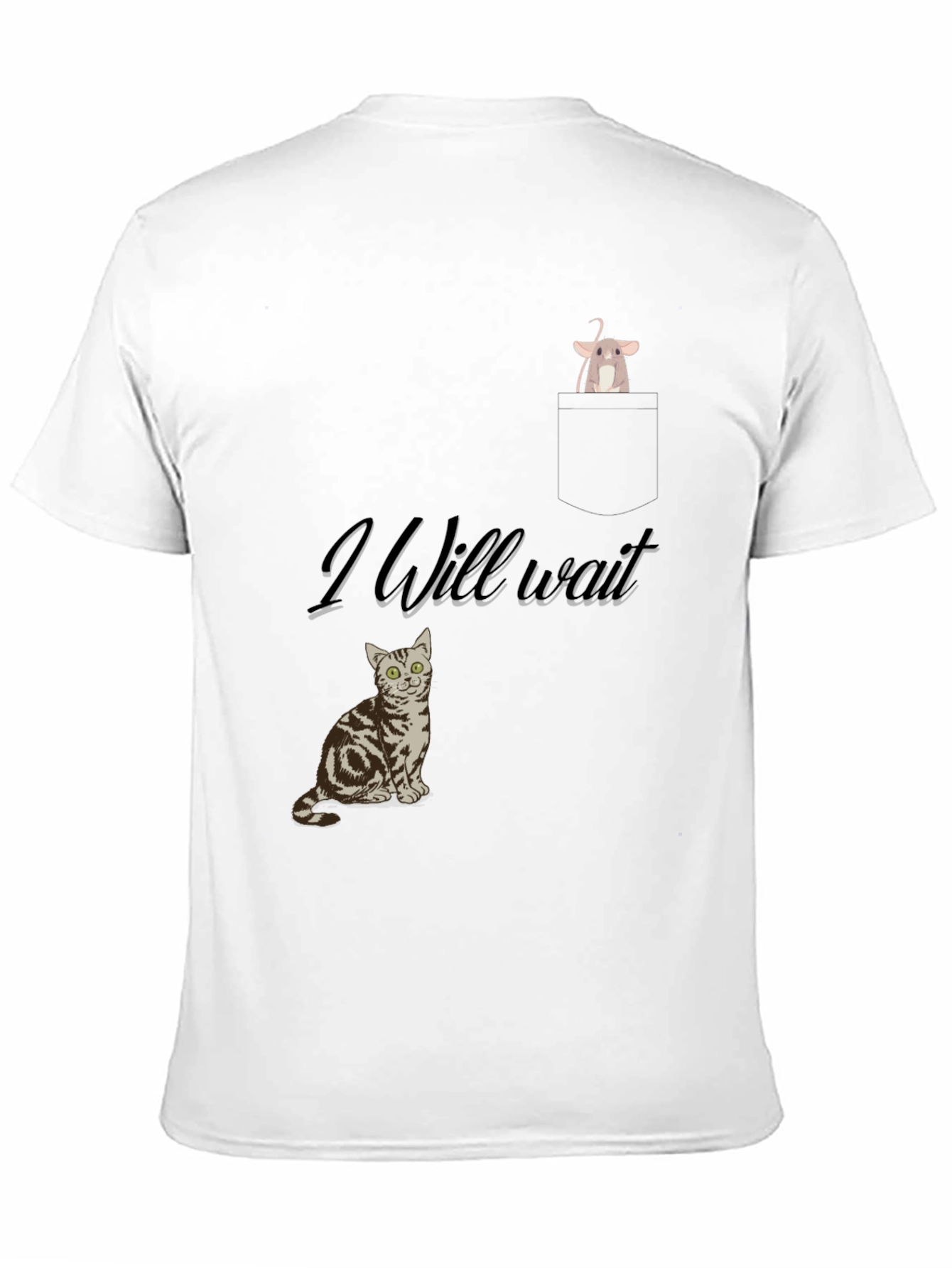 Cat & Mouse Tee: I Will Wait Graphic T-Shirt