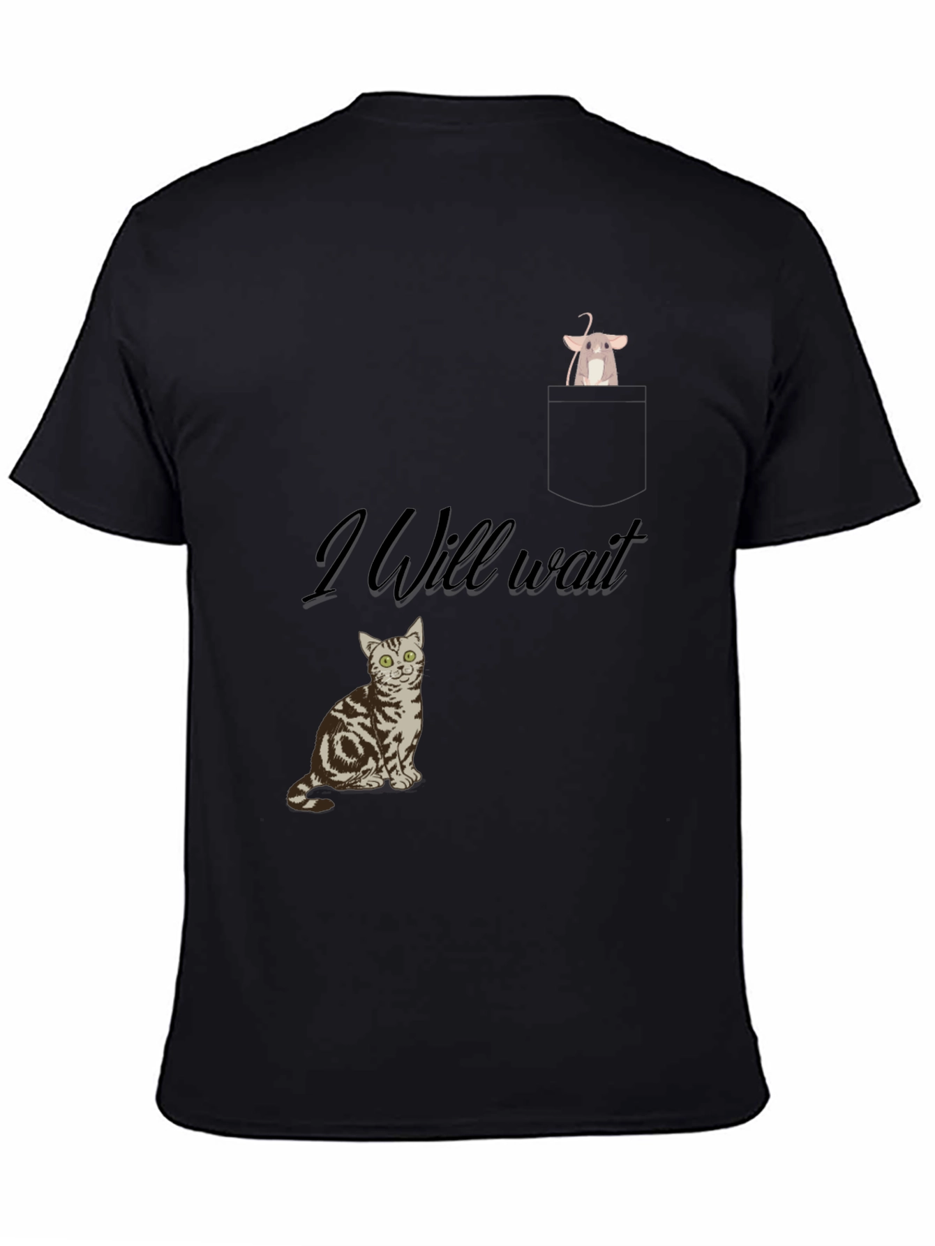 Cat & Mouse Tee: I Will Wait Graphic T-Shirt