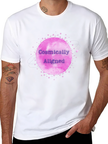 Cosmically Aligned Graphic Tee - Black