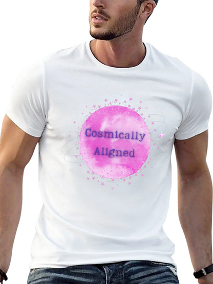 Cosmically Aligned Graphic Tee - Black