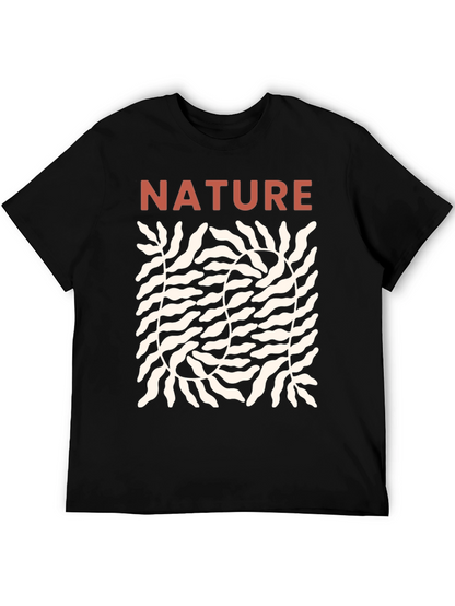 Nature Graphic Print Black T-Shirt