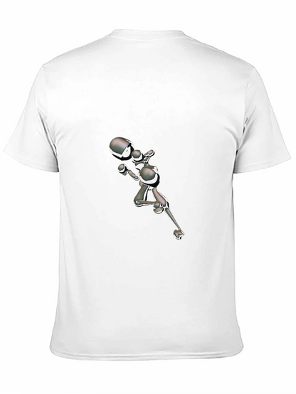 Abstract Boxer Graphic Black T-Shirt