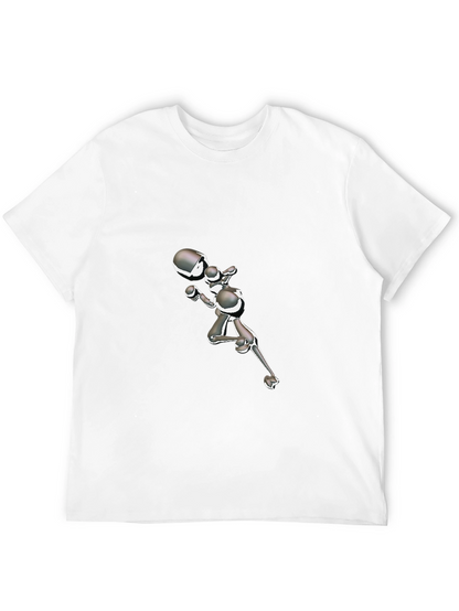 Abstract Boxer Graphic Black T-Shirt