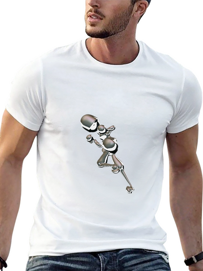 Abstract Boxer Graphic Black T-Shirt