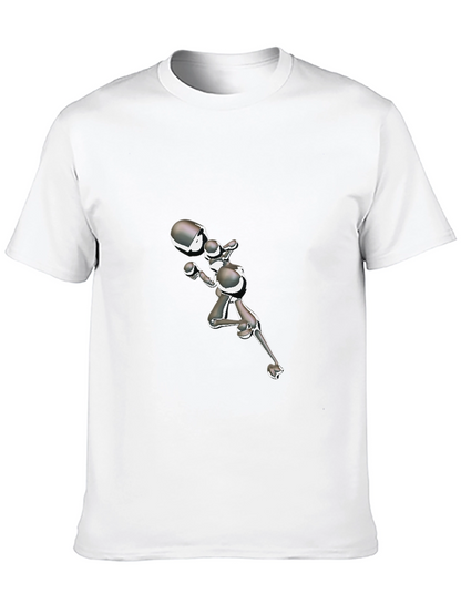 Abstract Boxer Graphic Black T-Shirt
