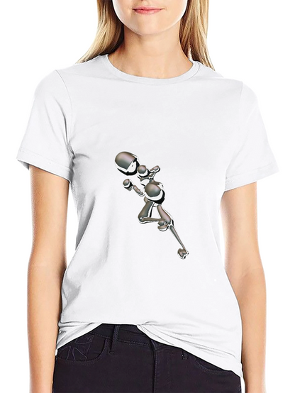 Abstract Boxer Graphic Black T-Shirt