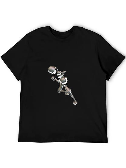 Abstract Boxer Graphic Black T-Shirt