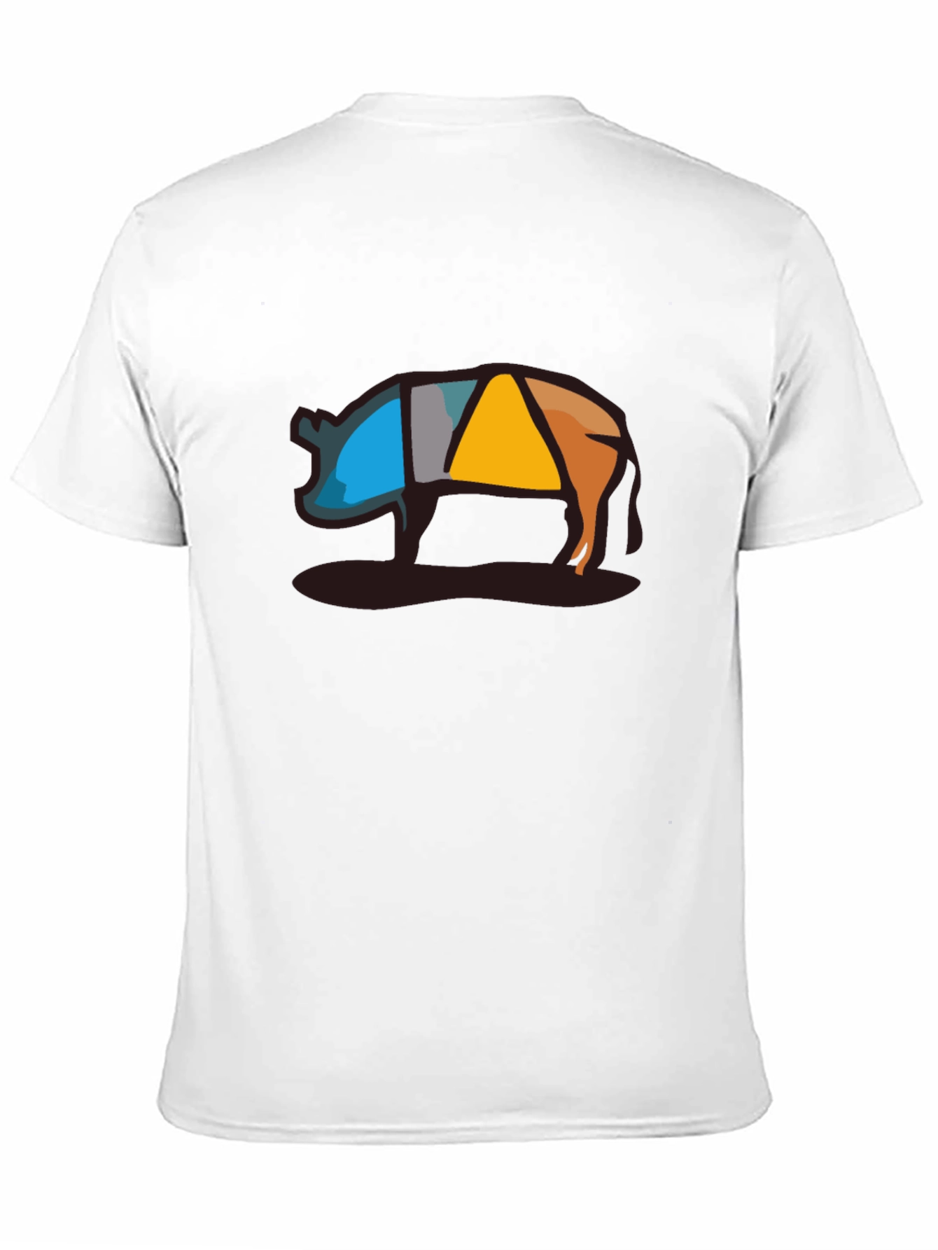 Abstract Pig Graphic Tee - Modern Style