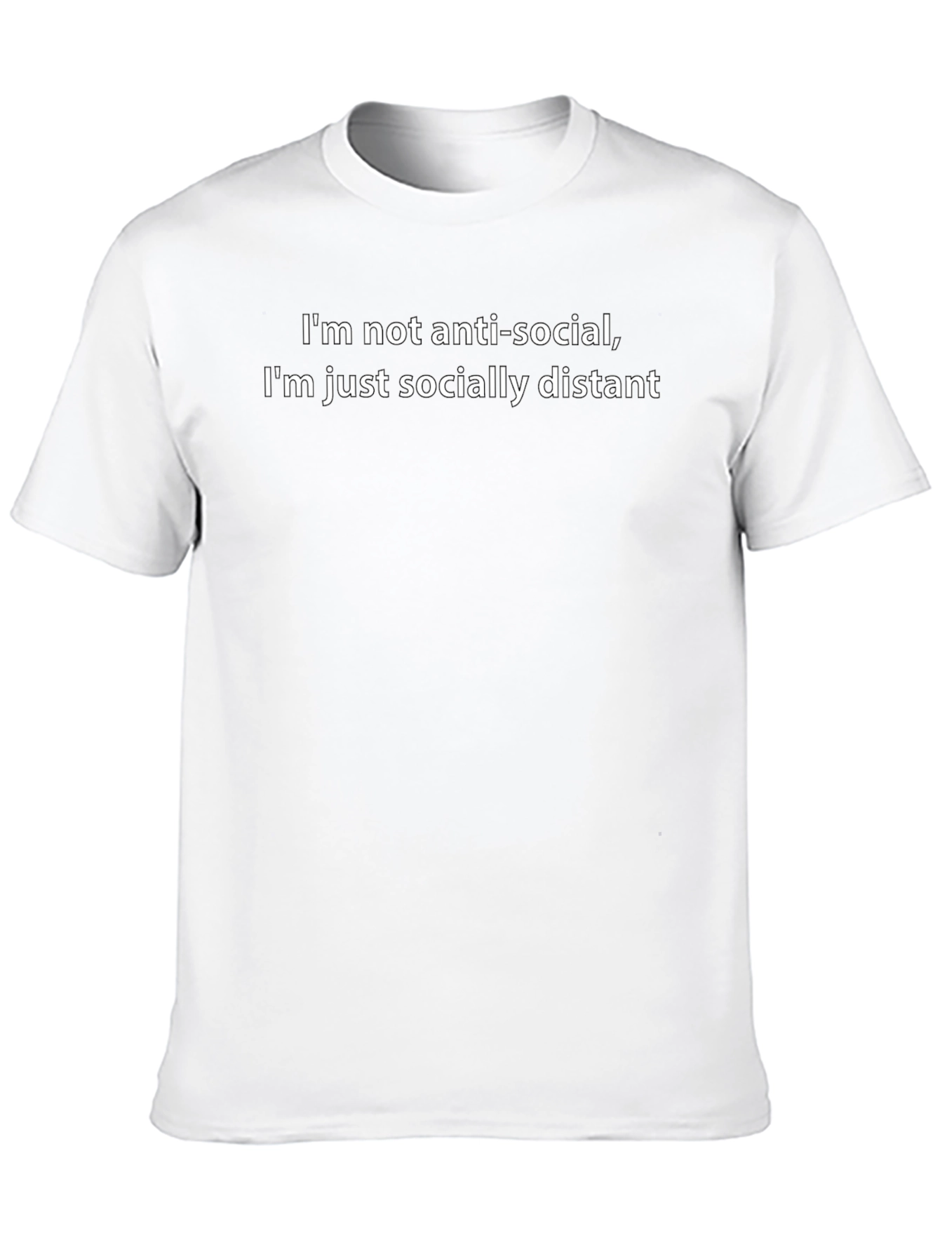 Socially Distant Graphic Tee -  Comfortable Black T-Shirt