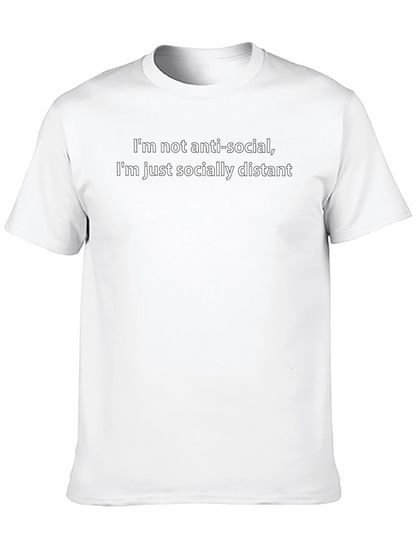 Socially Distant Graphic Tee -  Comfortable Black T-Shirt