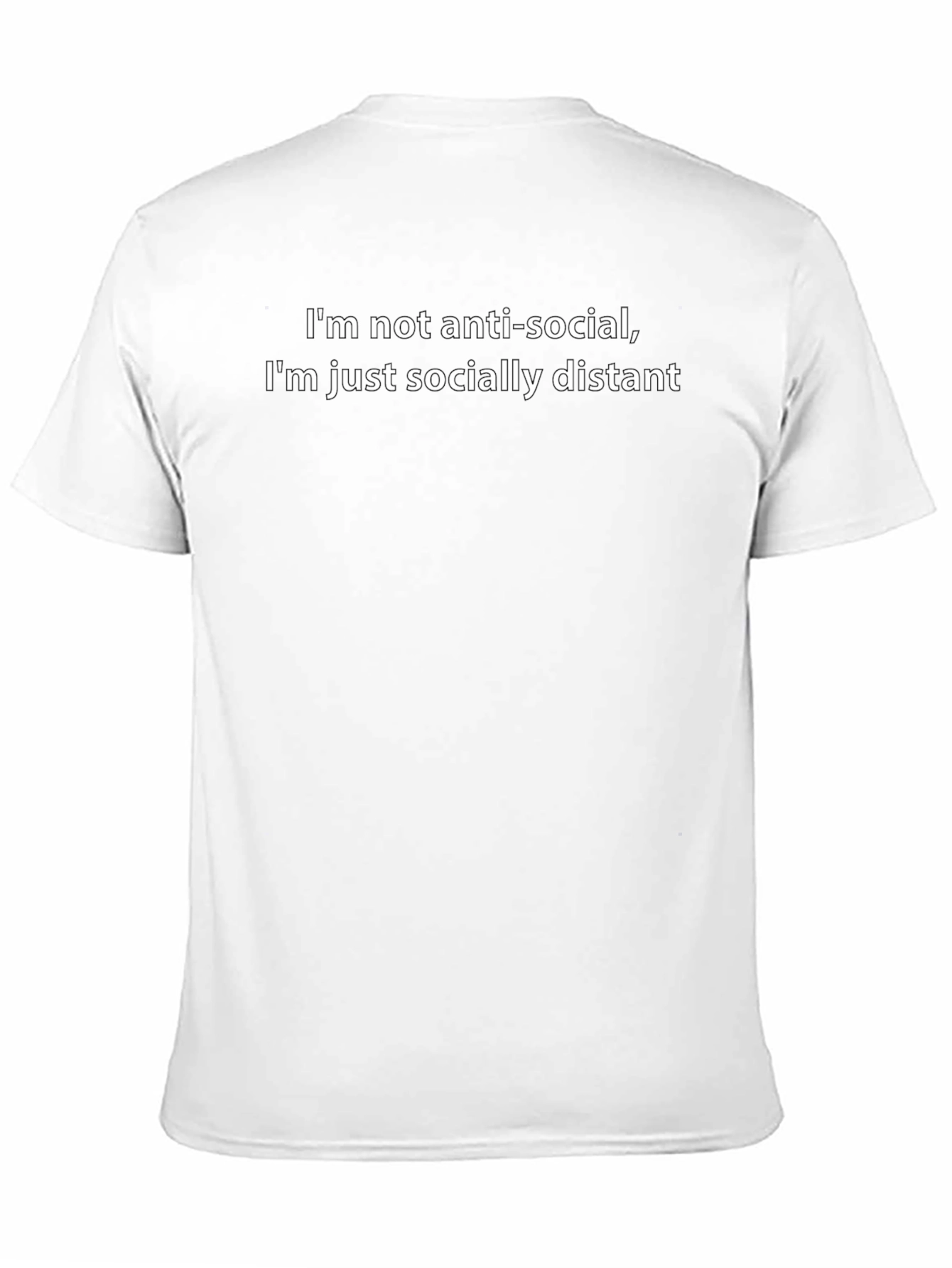 Socially Distant Graphic Tee -  Comfortable Black T-Shirt
