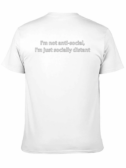Socially Distant Graphic Tee -  Comfortable Black T-Shirt