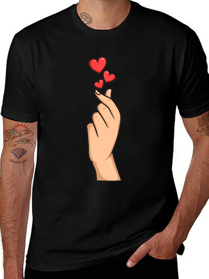 Heart Gesture Graphic Tee - Express Your Love!