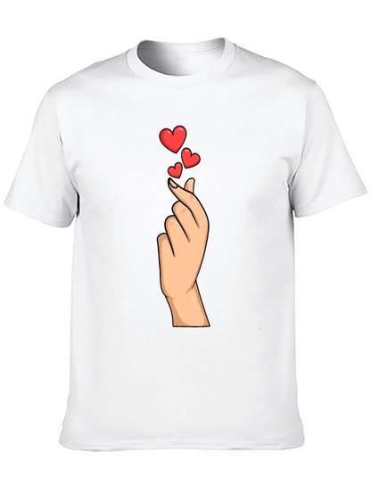 Heart Gesture Graphic Tee - Express Your Love!
