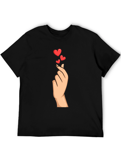 Heart Gesture Graphic Tee - Express Your Love!