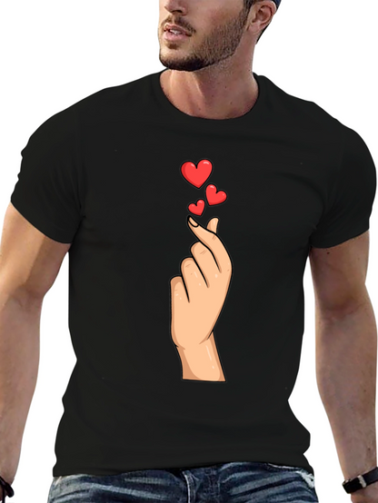 Heart Gesture Graphic Tee - Express Your Love!