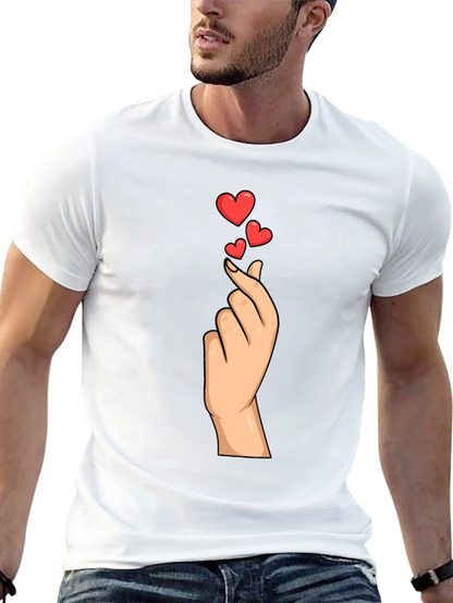 Heart Gesture Graphic Tee - Express Your Love!