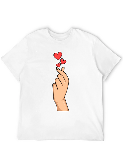 Heart Gesture Graphic Tee - Express Your Love!