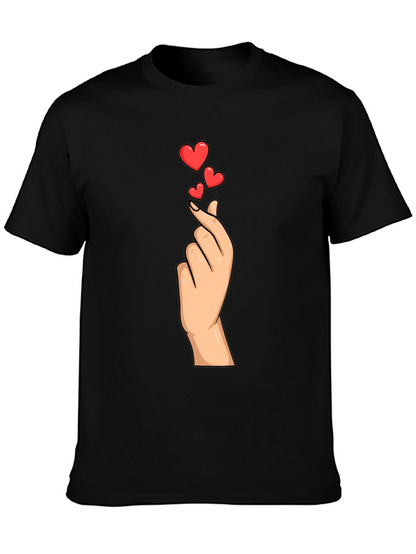 Heart Gesture Graphic Tee - Express Your Love!