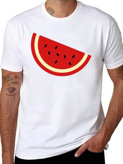 Cool Watermelon Slice Graphic Tee - Black
