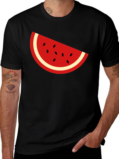 Cool Watermelon Slice Graphic Tee - Black