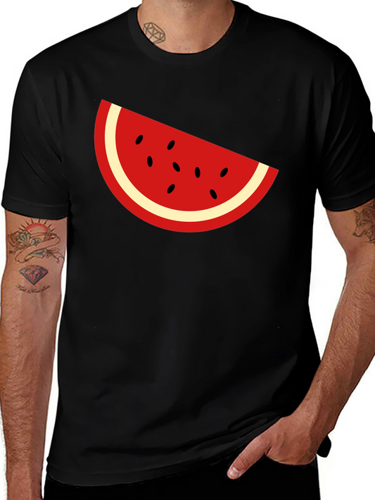 Cool Watermelon Slice Graphic Tee - Black