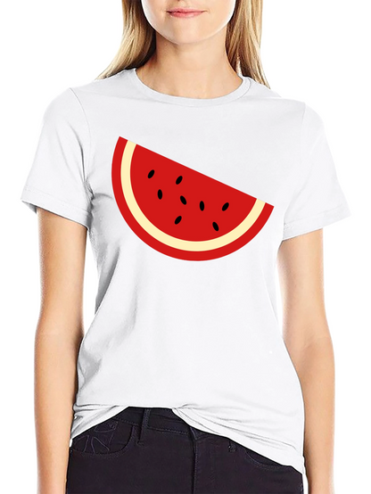 Cool Watermelon Slice Graphic Tee - Black