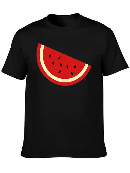Cool Watermelon Slice Graphic Tee - Black