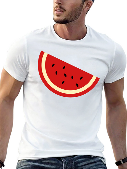 Cool Watermelon Slice Graphic Tee - Black