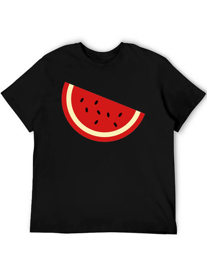 Cool Watermelon Slice Graphic Tee - Black