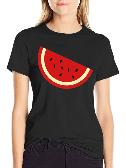 Cool Watermelon Slice Graphic Tee - Black