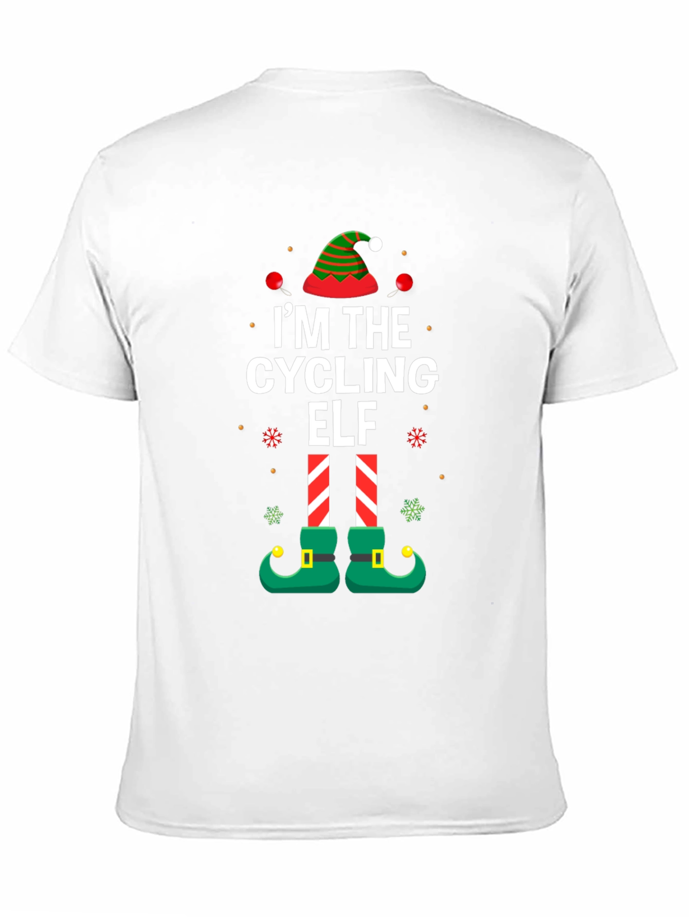 Cycling Elf Christmas T-Shirt Holiday Tee