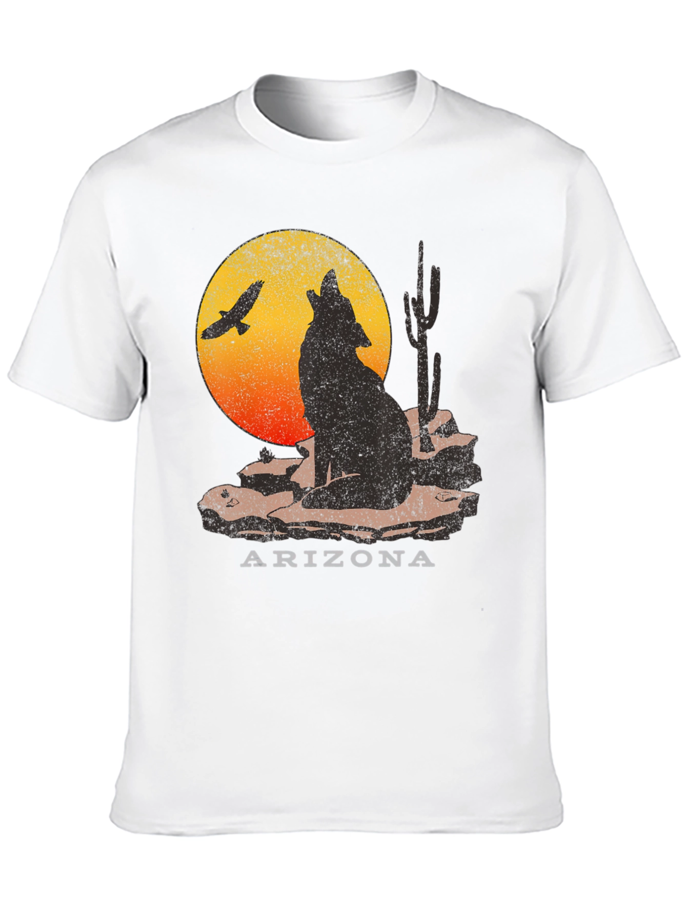 Arizona Desert Wolf Graphic T-Shirt