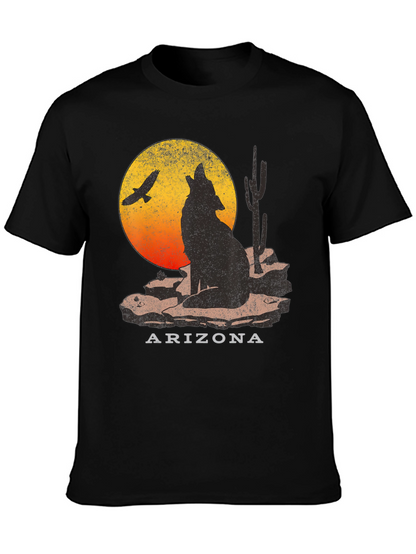 Arizona Desert Wolf Graphic T-Shirt