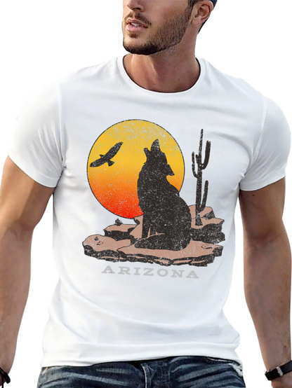 Arizona Desert Wolf Graphic T-Shirt