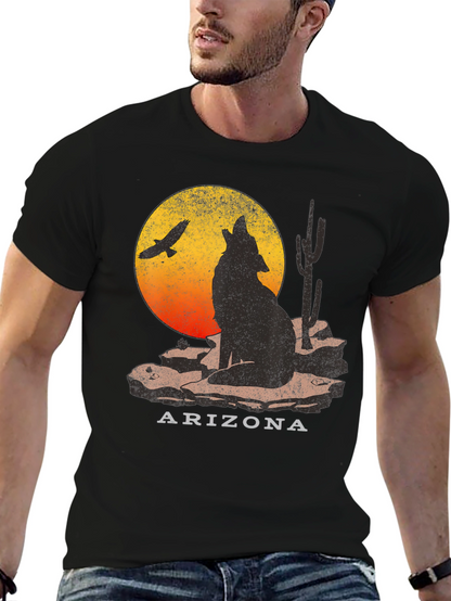 Arizona Desert Wolf Graphic T-Shirt