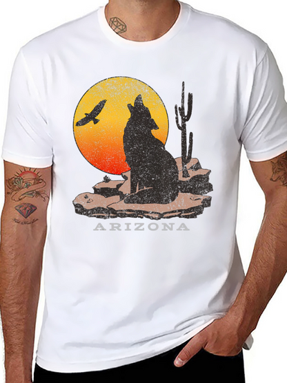 Arizona Desert Wolf Graphic T-Shirt