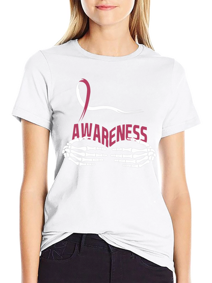 Breast Cancer Awareness Skeleton Hands T-Shirt