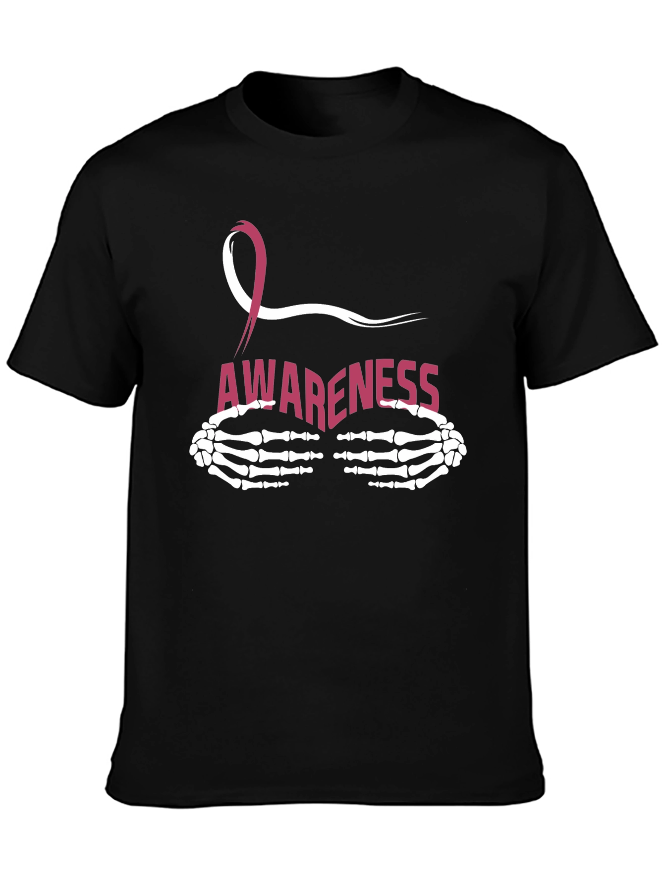 Breast Cancer Awareness Skeleton Hands T-Shirt