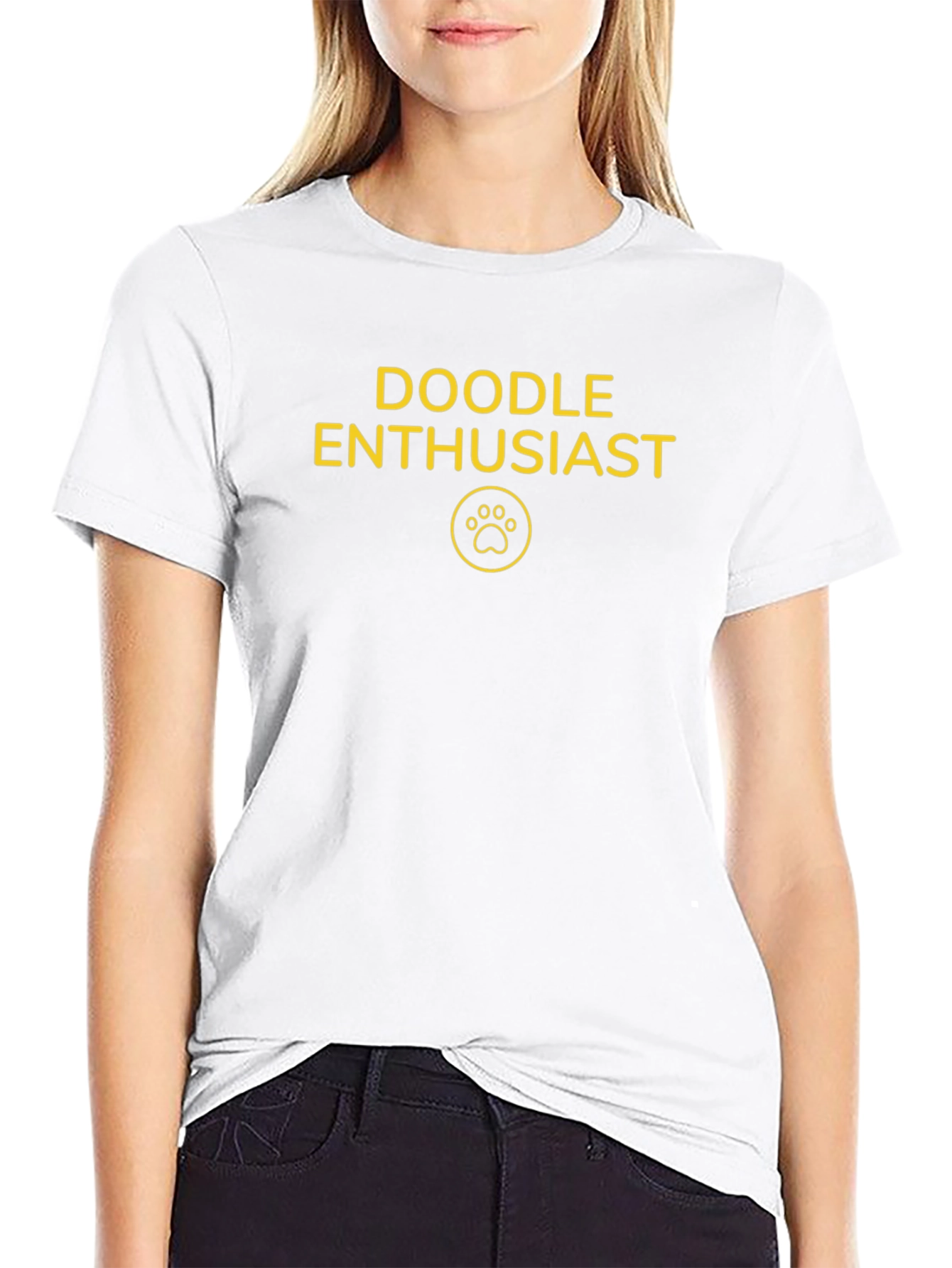 Doodle Enthusiast T-Shirt - Dog Paw Print Tee