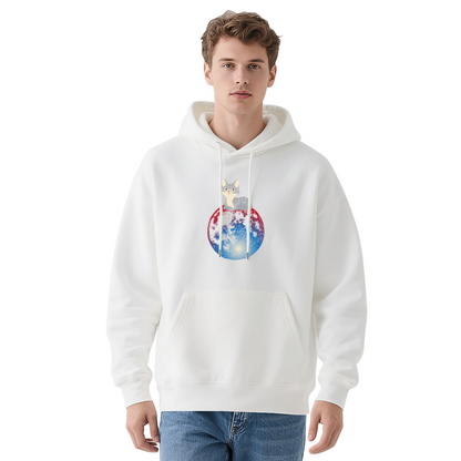 Lunar Kitty Cat Space Moon Pullover Hoodie