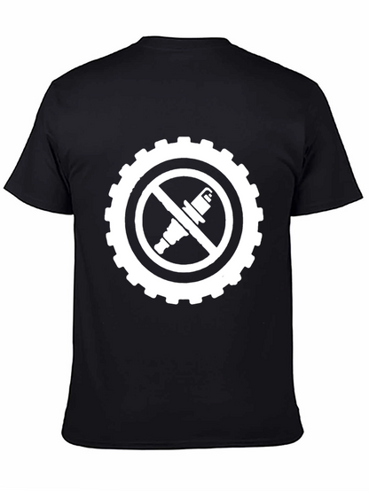 No Spark Plugs T-Shirt - Black Graphic Tee