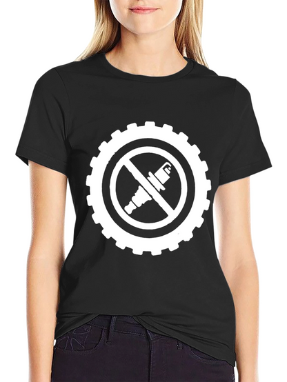 No Spark Plugs T-Shirt - Black Graphic Tee