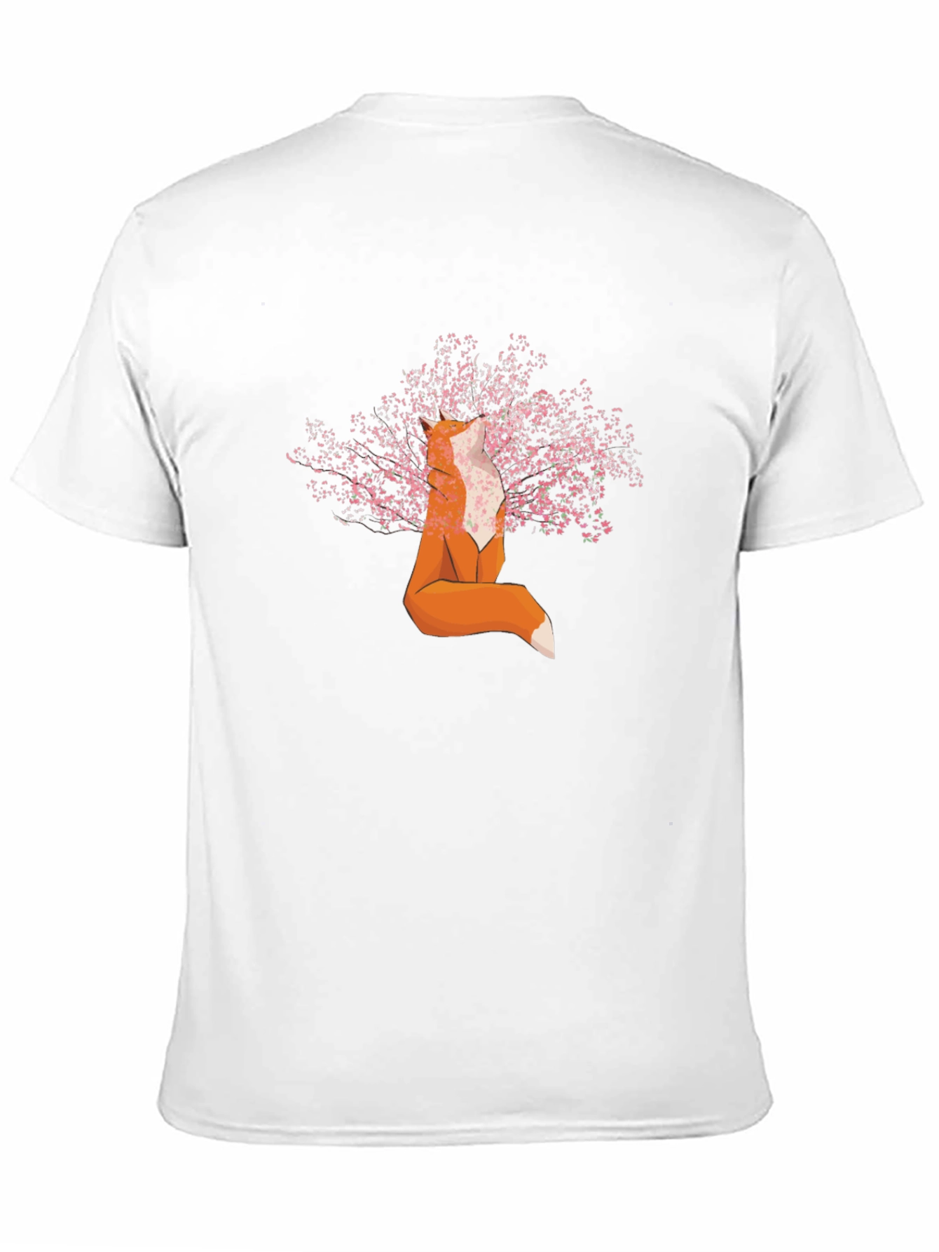 Fox and Cherry Blossom T-Shirt - Stylish Graphic Tee