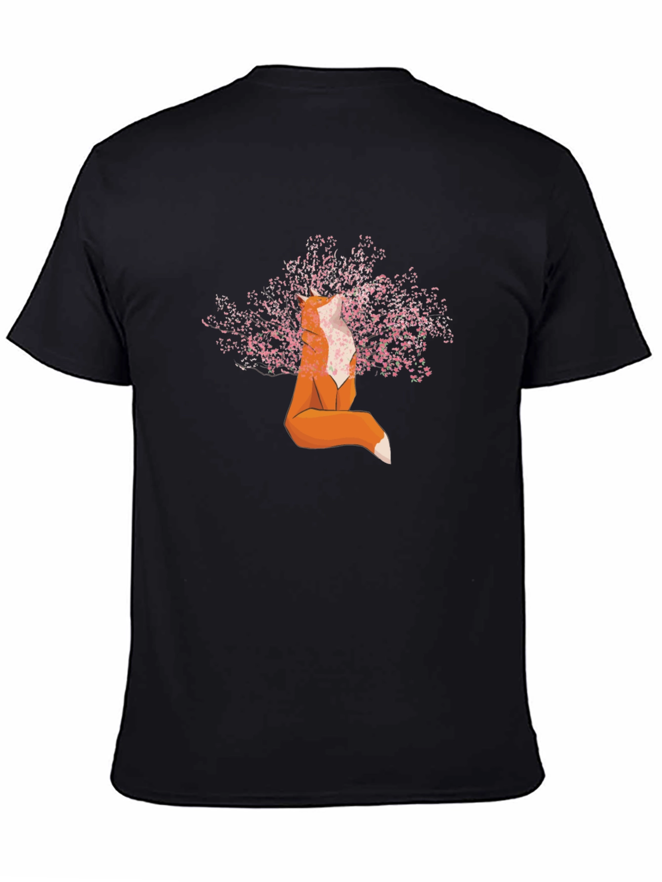 Fox and Cherry Blossom T-Shirt - Stylish Graphic Tee