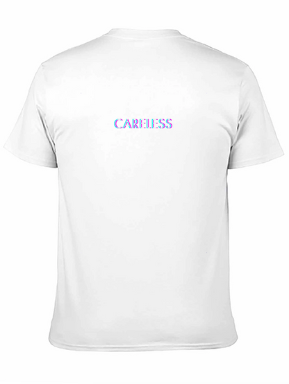 Careless Graphic Tee - Black Cotton Casual Shirt