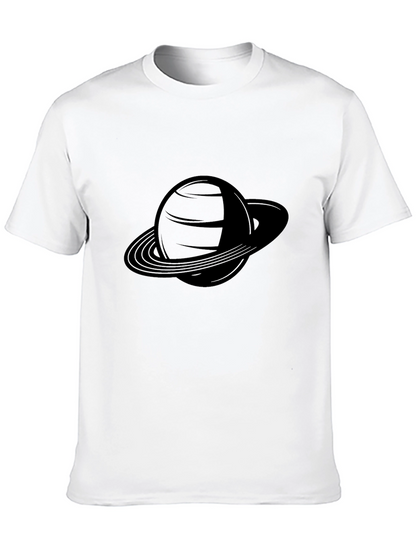Saturn Graphic Tee - Sleek Black T-Shirt