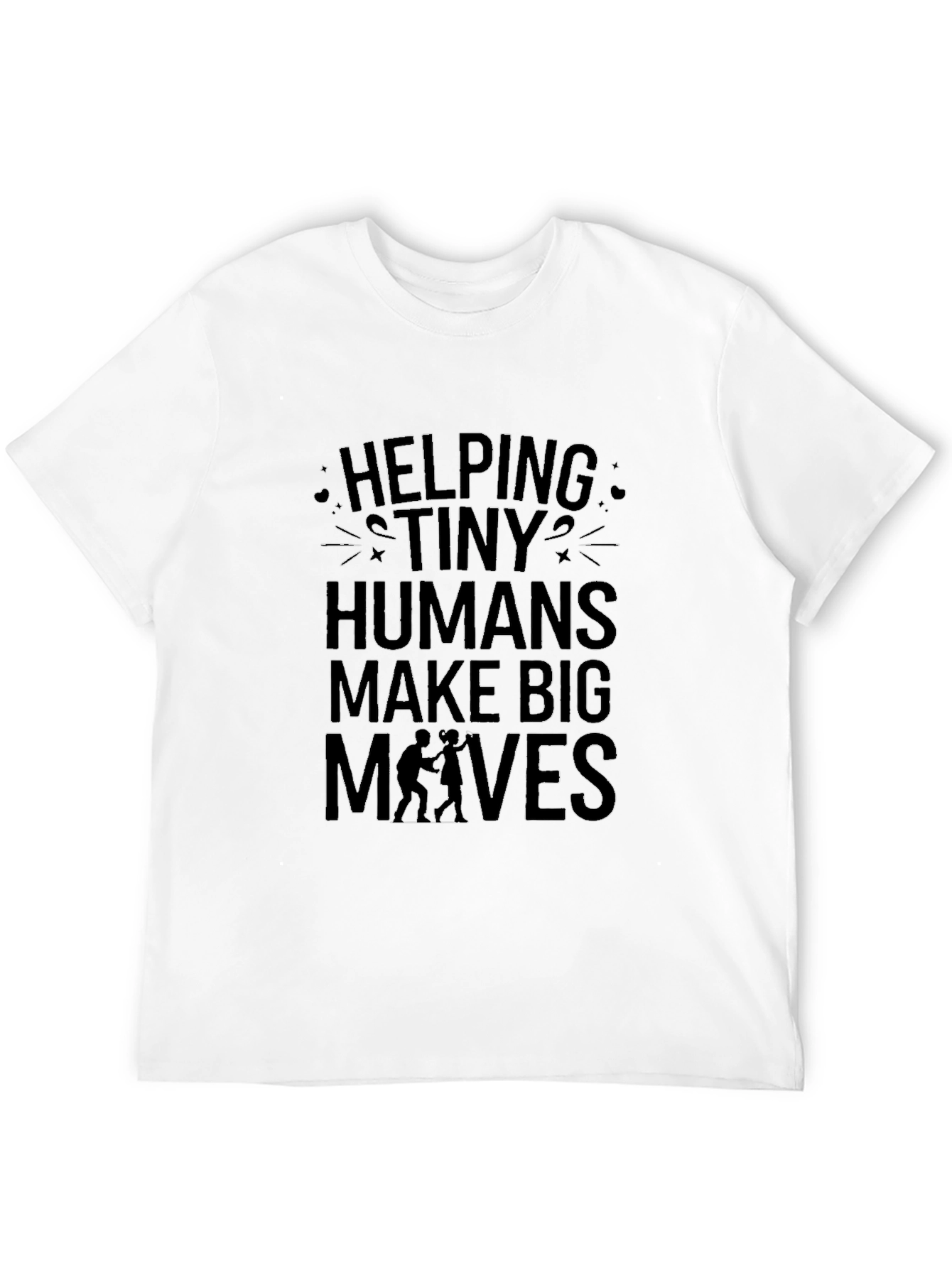Helping Tiny Humans Tee - Black Graphic T-Shirt