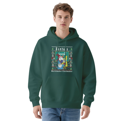 Santa's Favorite Watchmaker Knit Christmas Hoodie