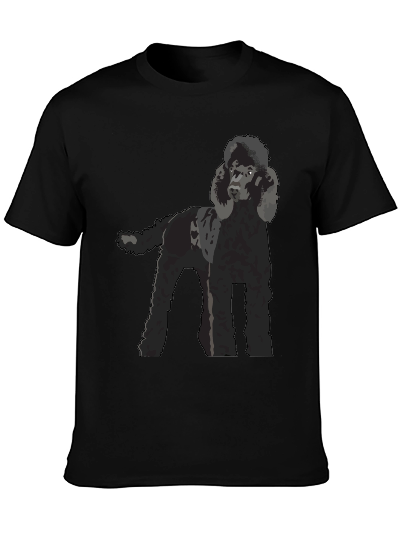 Poodle Graphic T-Shirt - Black Dog Lover Tee